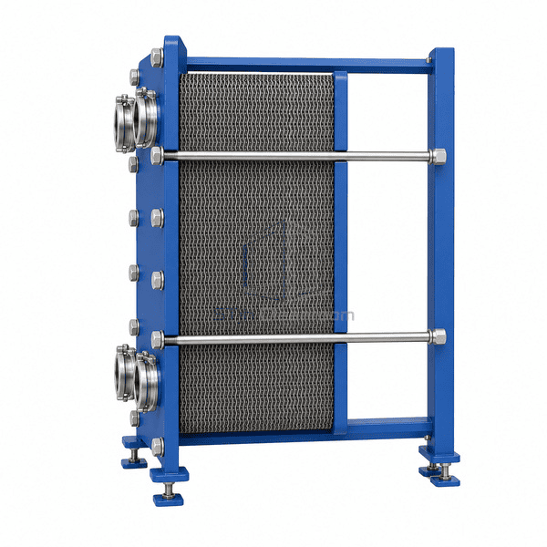 Sanitary plate heat exchanger complete horizontal frame profile