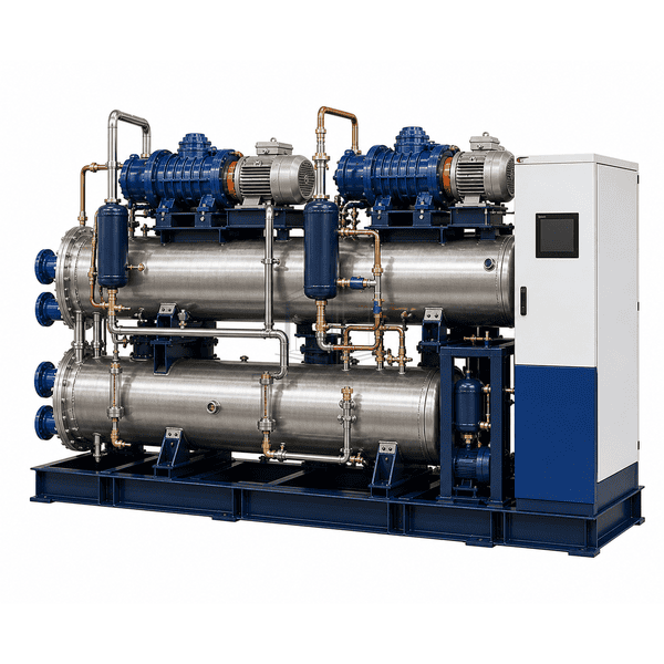 Complete high-capacity screw chiller on structural skid