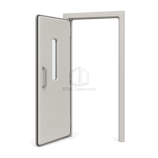 Open seamless FRP door displaying full molded perimeter