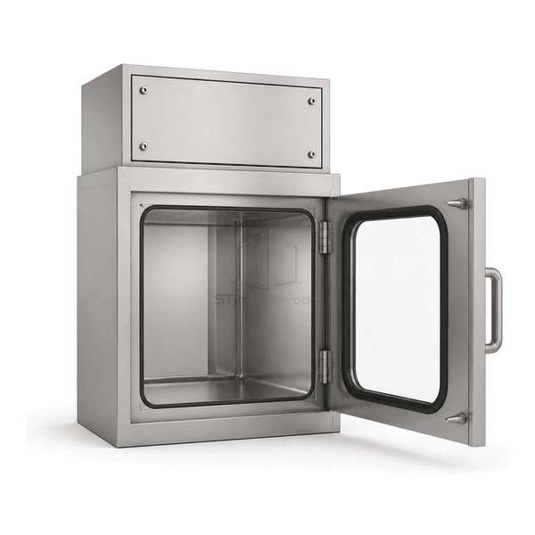 Open horizontal view through the filtered material chamber