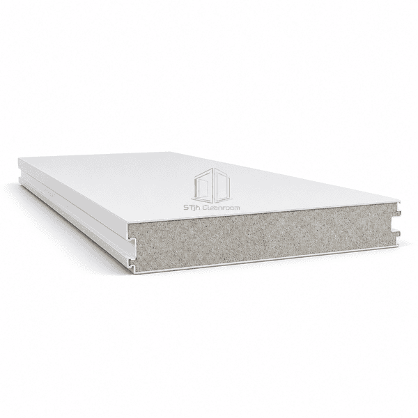 Horizontal full-length silica rock cleanroom panel
