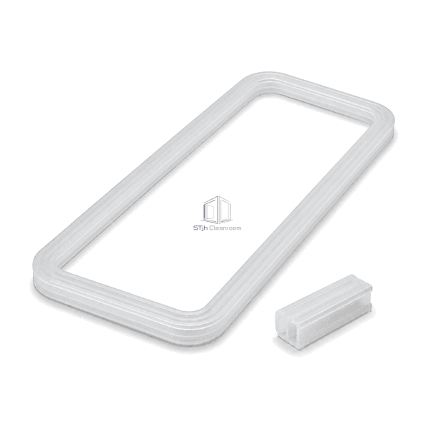 Reverse view of the silicone gasket showing a joined corner and multi-lip section