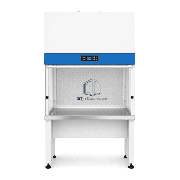Centered front view of the compact one-person clean bench