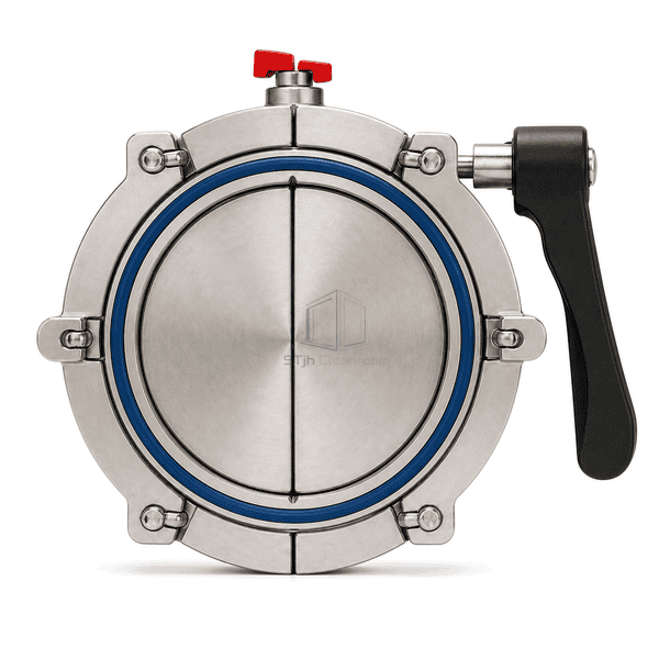 Front view into the contained split-valve transfer bore