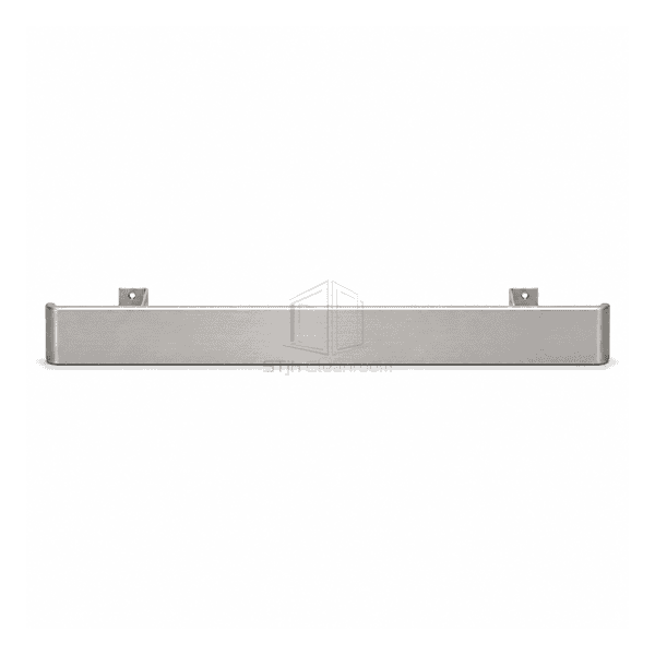 Horizontal full-length stainless cleanroom crash rail