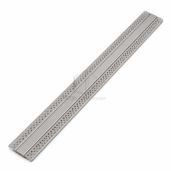 Top view of a complete stainless steel cleanroom floor movement profile