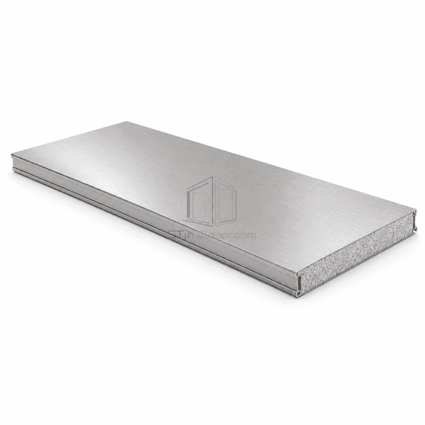 Horizontal full-length stainless steel cleanroom panel