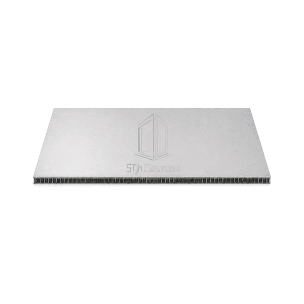 Horizontal full-length stainless steel cleanroom liner panel