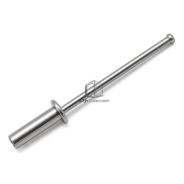 Side profile showing the tubular rivet body and central pull mandrel