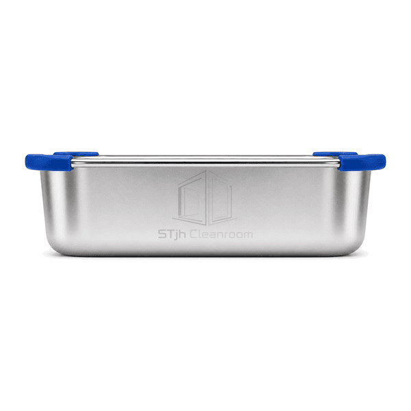 Side profile of 316L deep tray rolled edge and radiused base