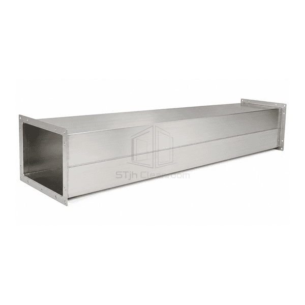 Horizontal full-length stainless steel air duct section