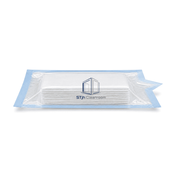 Side view showing the wipe stack and double-barrier package depth