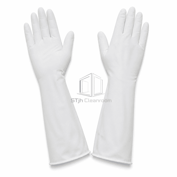 Hand-specific sterile nitrile gloves arranged as a matched pair