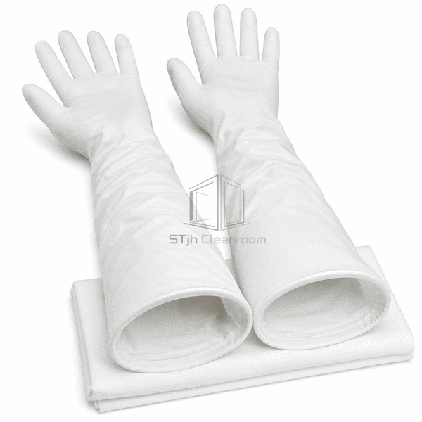 Sterile nitrile gloves with beaded cuffs and clean inner wrap