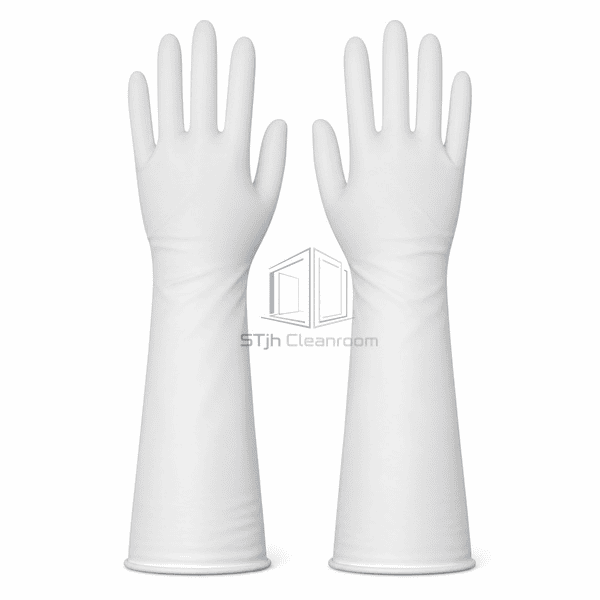 Sterile white nitrile gloves showing smooth backhand surfaces