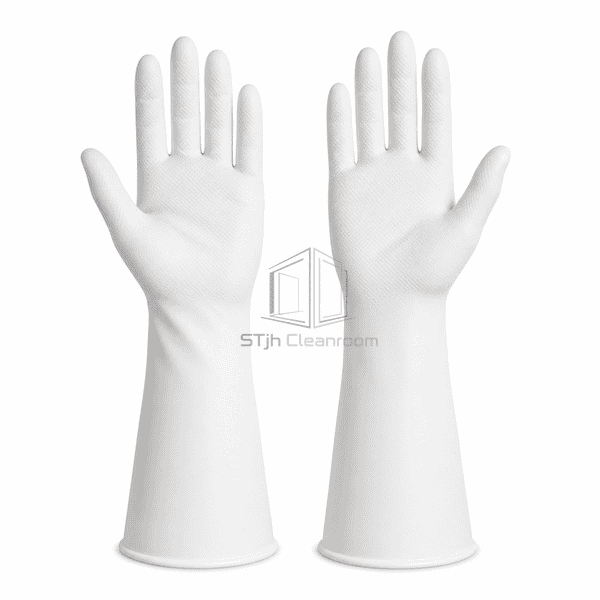 Sterile nitrile glove pair showing textured palms and fingers