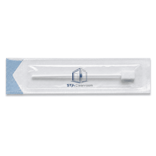Horizontal full-length view of the individually pouched sampling swab