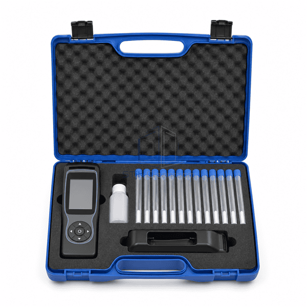 Front view of open hygiene kit with ATP meter swabs control and dock