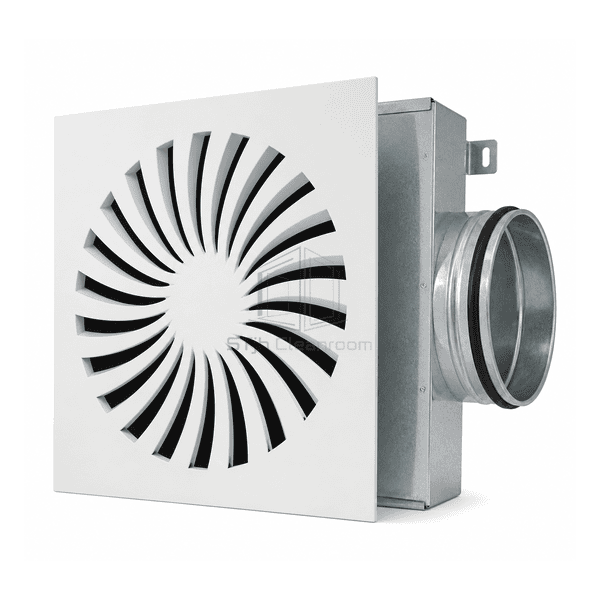 Close view of tangential swirl blades central fixing and face seal