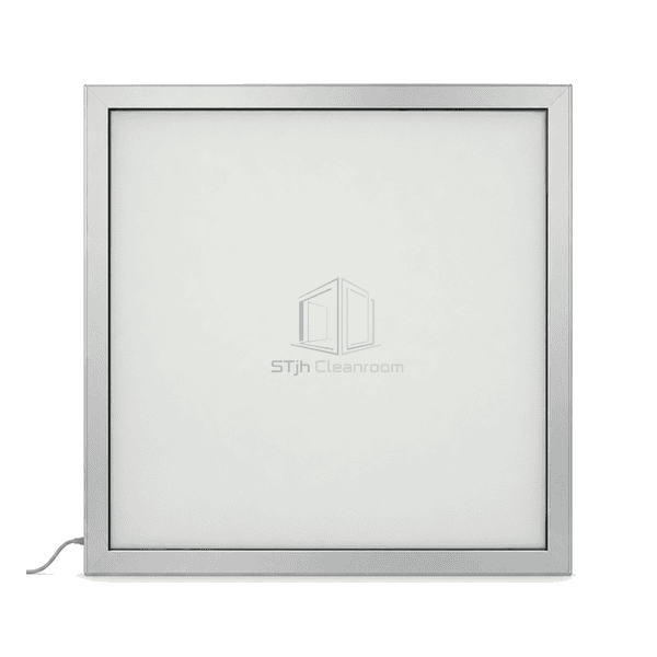 Front view of a PDLC cleanroom window in privacy mode