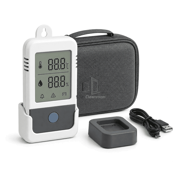 Temperature and humidity data logger complete kit with docking interface