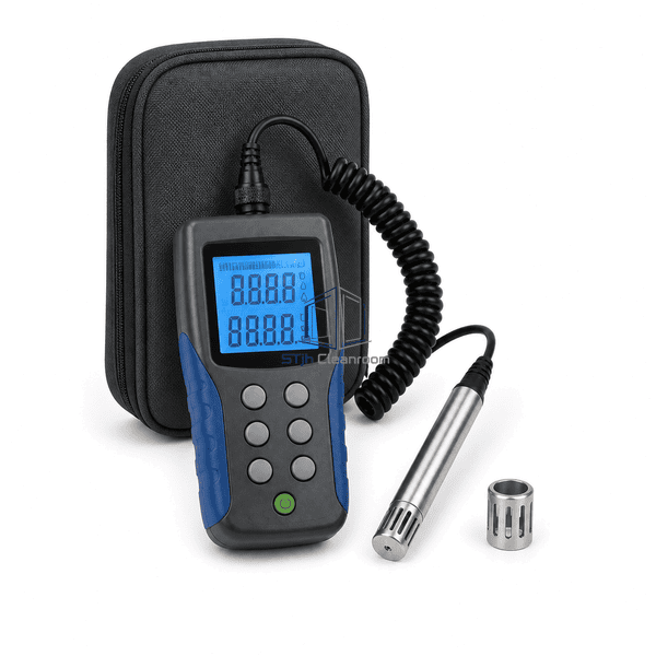 Temperature and humidity meter complete kit with probe cap and carrying case