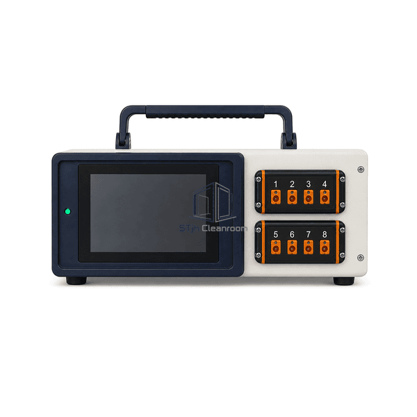 Temperature mapping system front view showing touchscreen, power button and status light