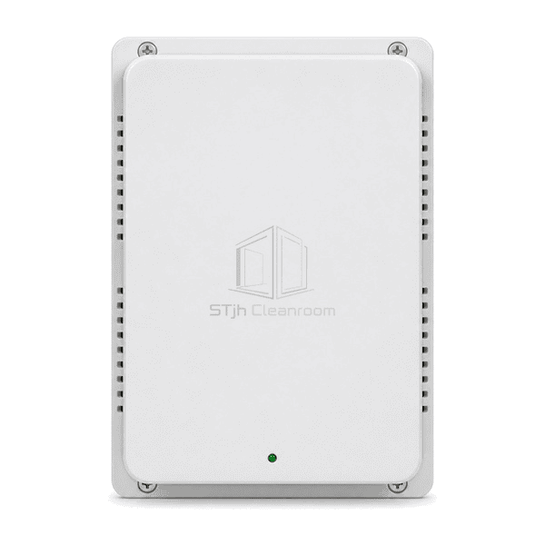 Front view of low-profile wall temperature sensor with clean blank face