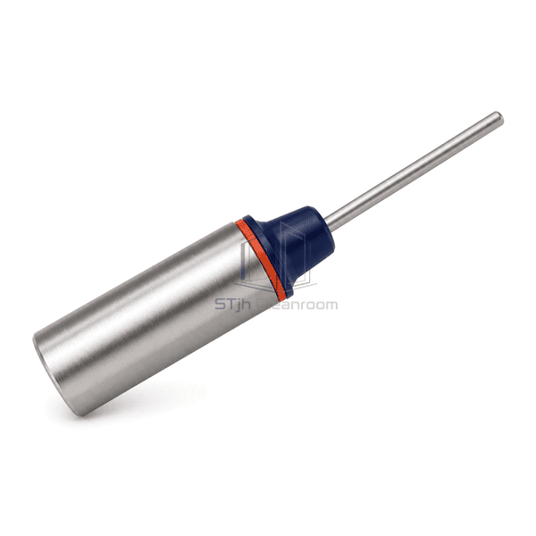 Temperature validation logger side profile showing probe length and sealing ring