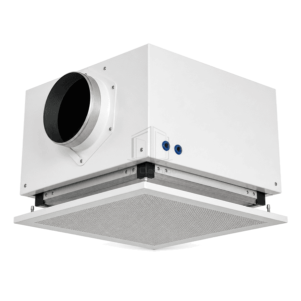 Complete horizontal ceiling HEPA terminal module