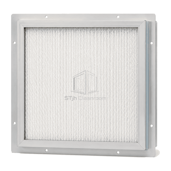 Upright front view of ceiling-mounted ULPA final filter panel