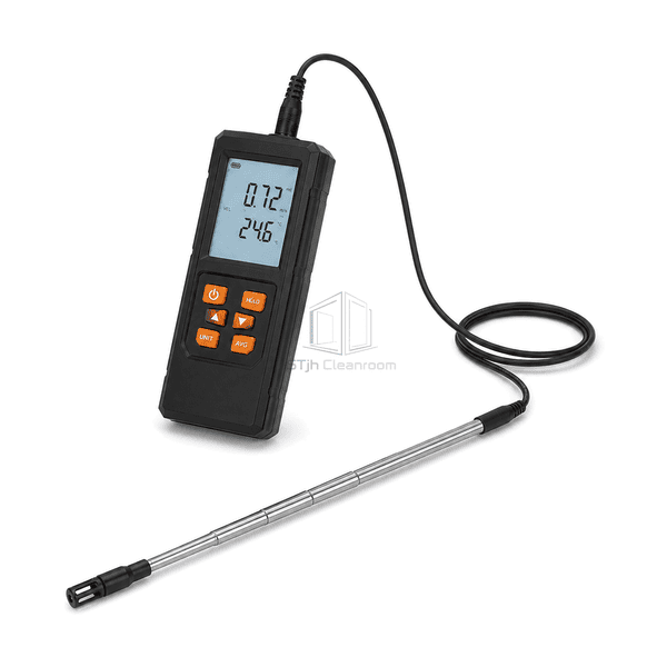 Thermal anemometer side view showing the slim telescopic sensor shaft
