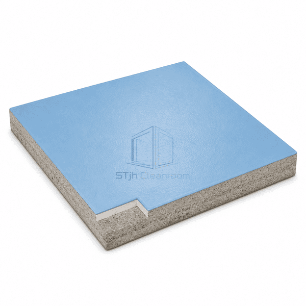 Stepped sample showing the thin epoxy film primer and concrete substrate