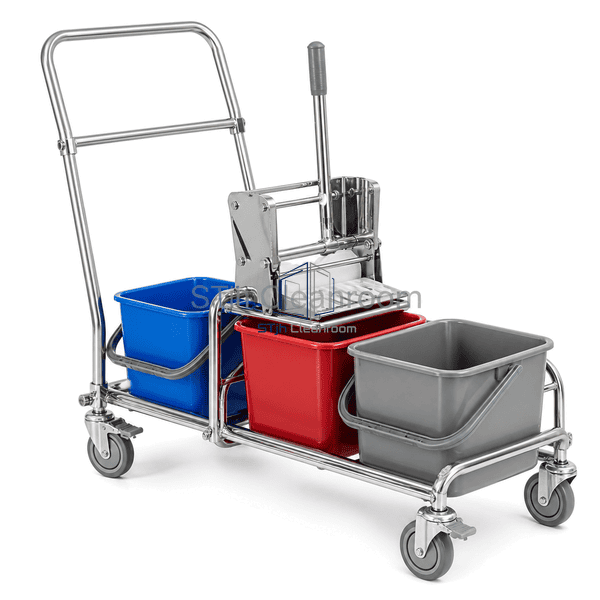 Three-Bucket Cleanroom Mop Trolley main product view
