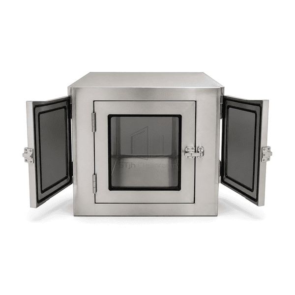 Top view showing three doors entering one shared transfer chamber