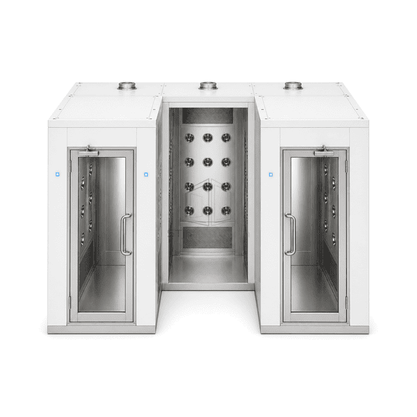 Same-side entry and exit elevation of the U-shaped air shower