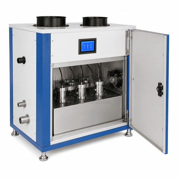 Ultrasonic humidifier with service door open