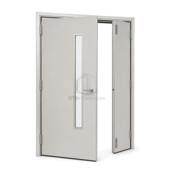 Unequal Double-Leaf Cleanroom Door main product view