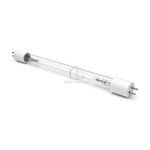Low right-end side view showing the UV-C quartz tube cap depth electrode structures and four contact pins