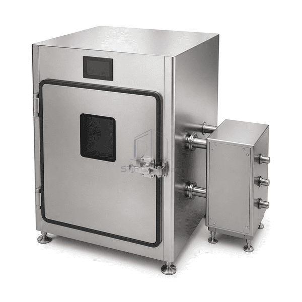 Vaporized hydrogen peroxide pass box with stainless chamber and process module