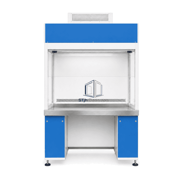 Front elevation of the vertical clean bench and clear working opening
