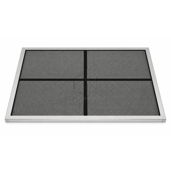 Complete horizontal nylon mesh filter for compact HVAC equipment