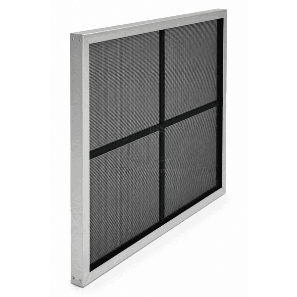 Side section showing double-layer nylon mesh and central support grid