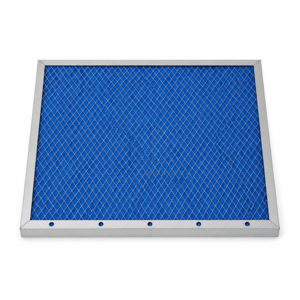 Complete horizontal reusable pre-filter panel with reinforced aluminum frame