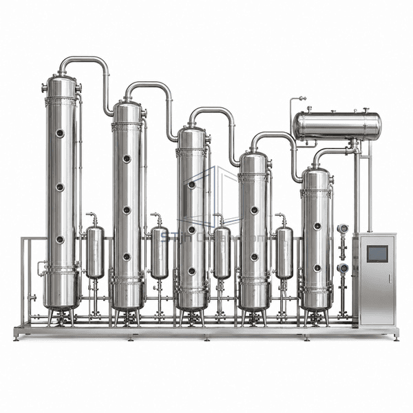 Water for Injection system straight front evaporation column layout