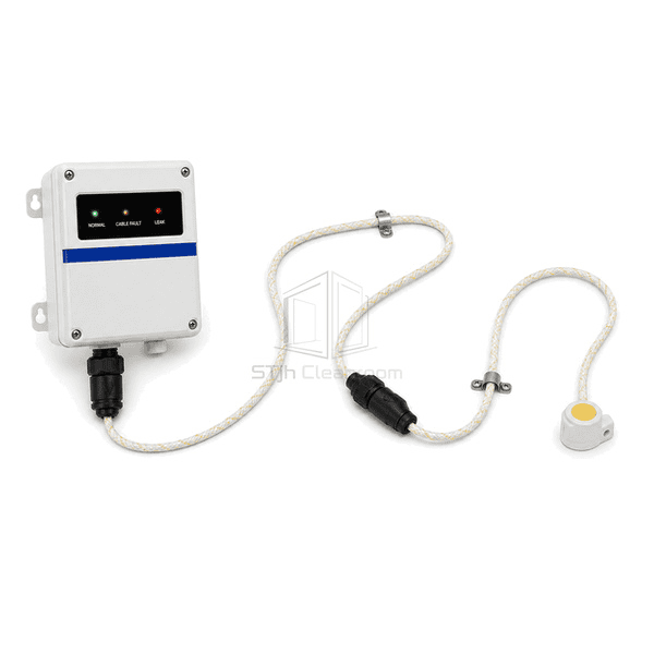 Horizontal layout of leak controller, sensing cable and end terminator