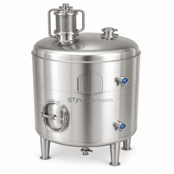 WFI storage tank heated sanitary vent-filter housing detail